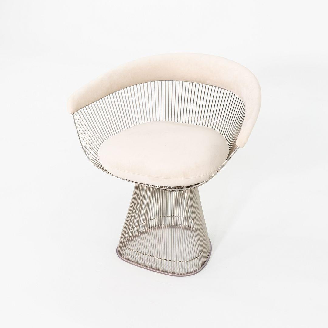 2020 Paire de chaises à bras de salle à manger en daim ivoire de Warren Platner pour Knoll en vente 3