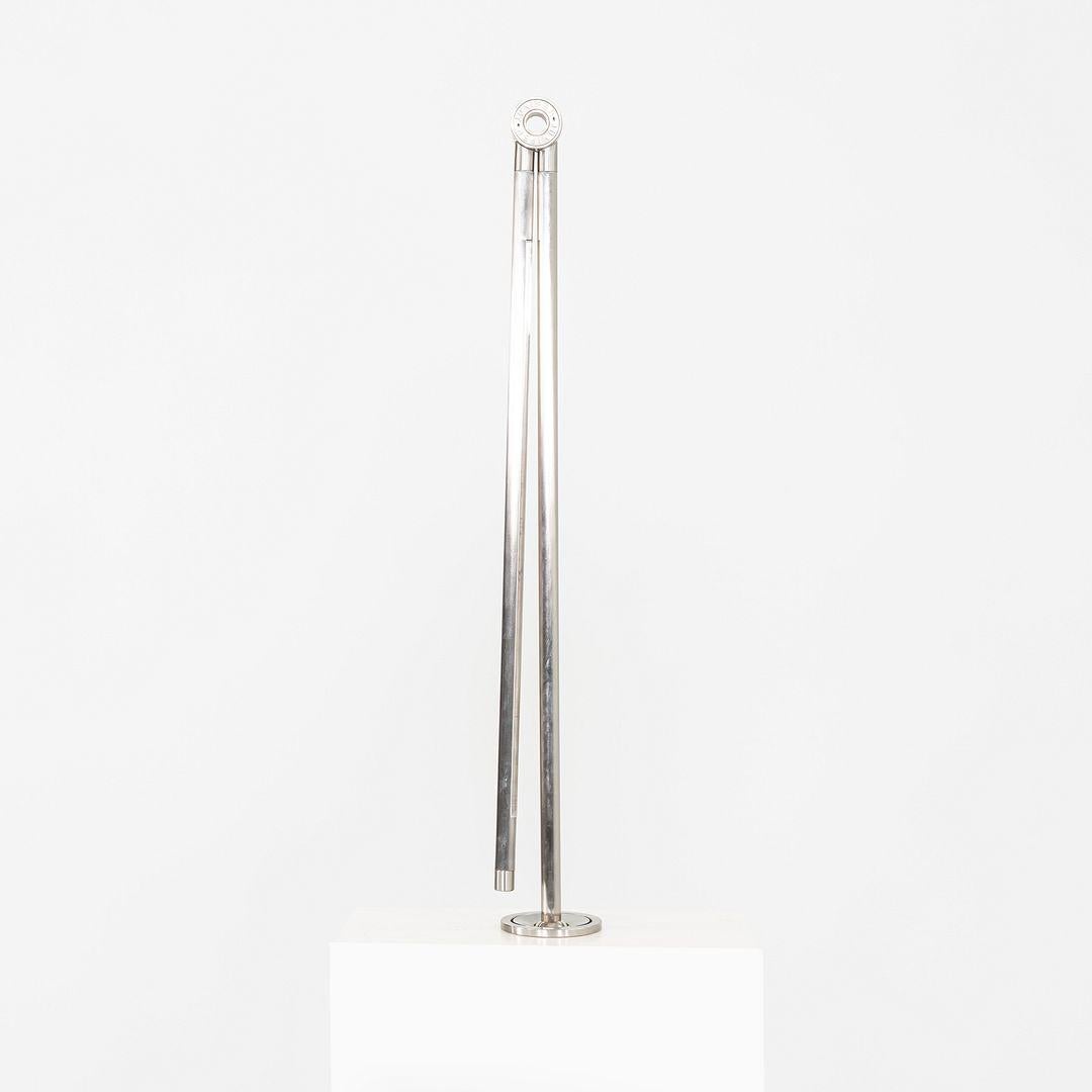 Modern 2020 Peter Bristol for Juniper Thin Task Lamp w/ Desk Inset in Satin Nickel For Sale
