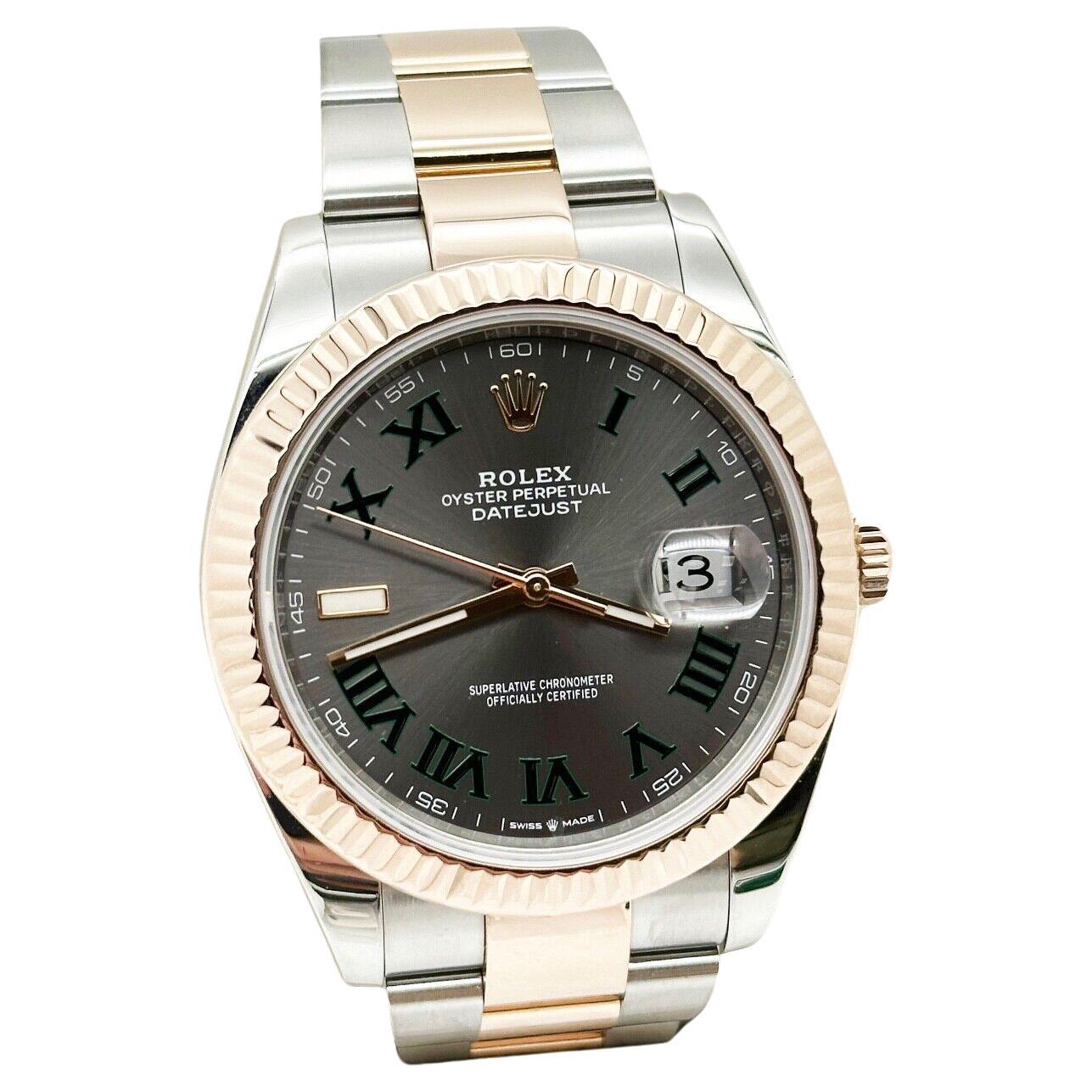 Rolex 126331 Datejust 41 Wimbledon, cadran en acier et or rose 18 carats, 2020