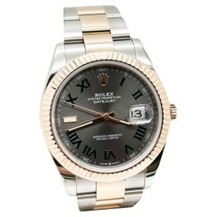 Used 2020 Rolex 126331 Datejust 41 Wimbledon Dial 18K Rose Gold Steel Box Paper