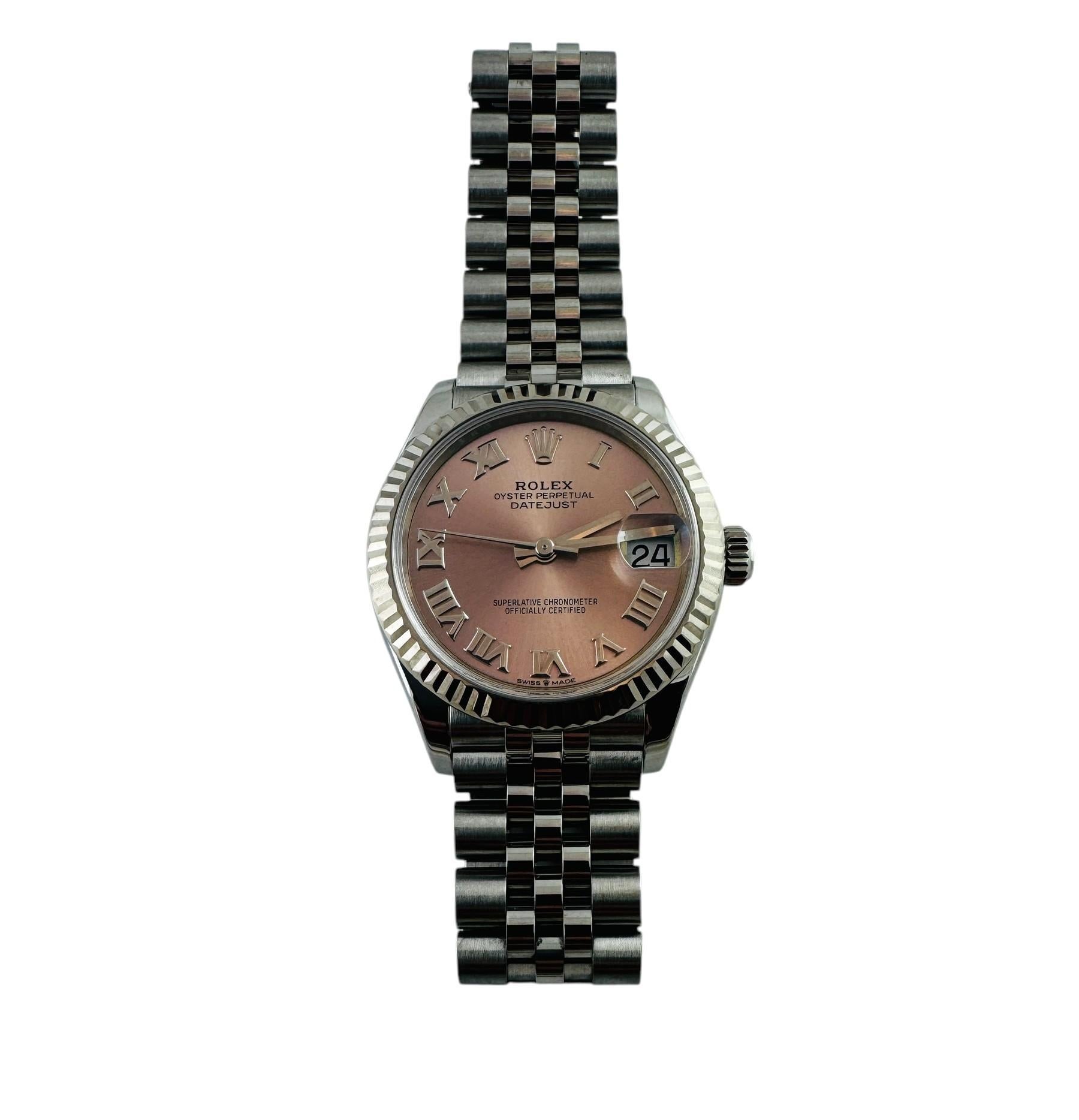 2020 Rolex Datejust 278274 Watch Jubilee Band Pink Roman Dial Box/Papers #20959 en vente 11