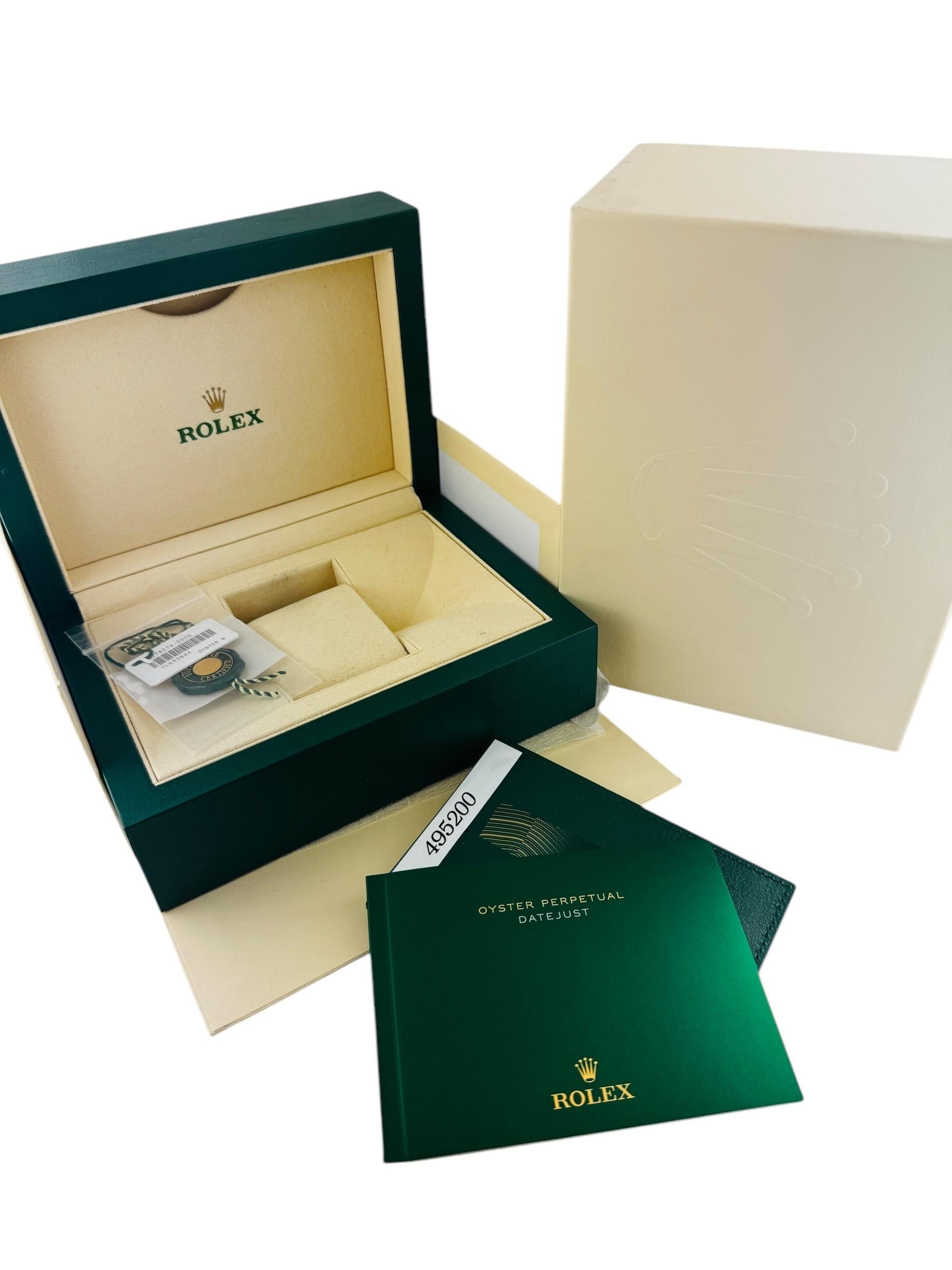 2020 Rolex Datejust 278274 Watch Jubilee Band Pink Roman Dial Box/Papers #20959 en vente 13