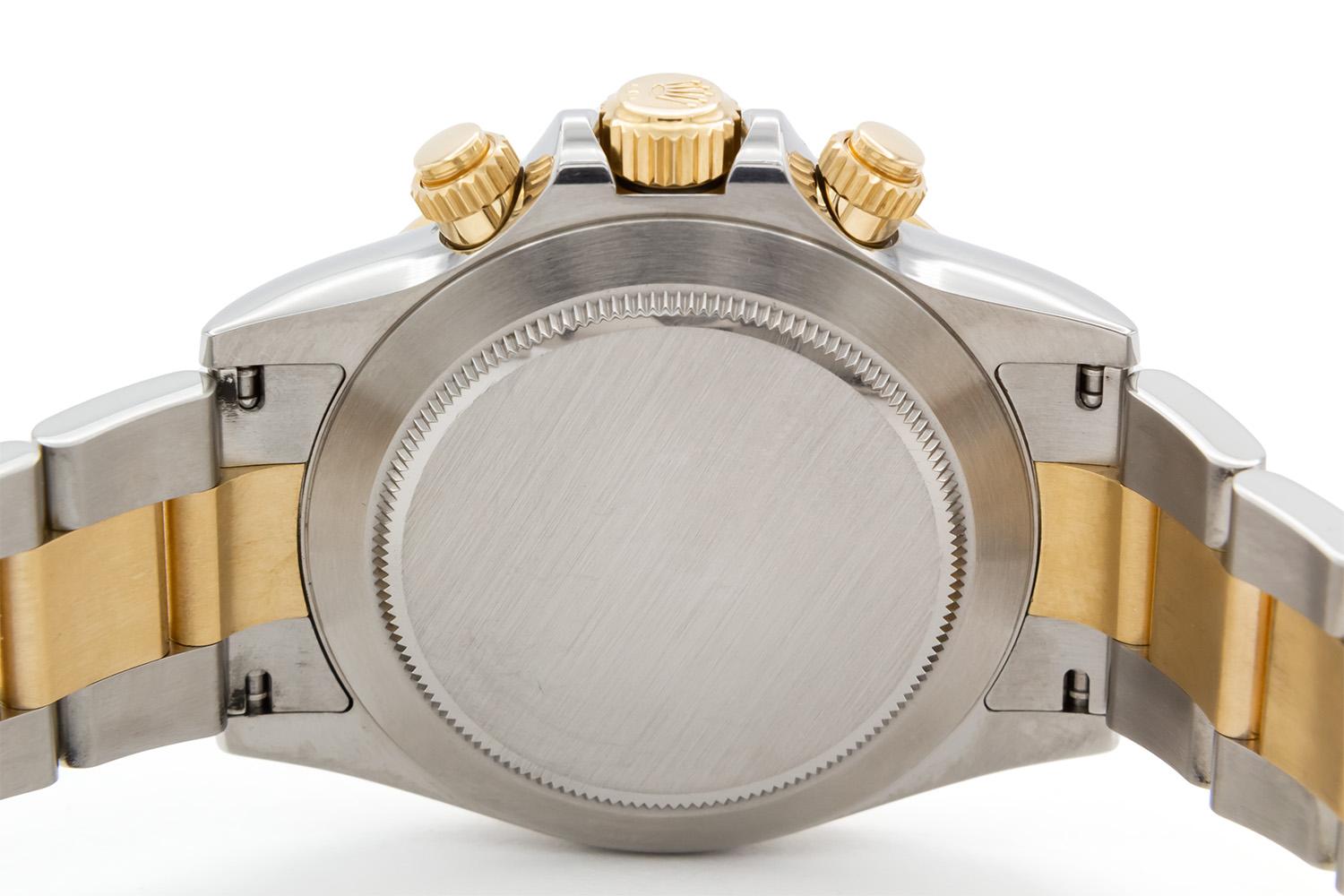 Rolex Daytona Zweifarbiges Stahl 18k Gold Schwarzes Diamant-Zifferblatt 116503 Box Papiere, 2020 im Zustand „Hervorragend“ in Tustin, CA