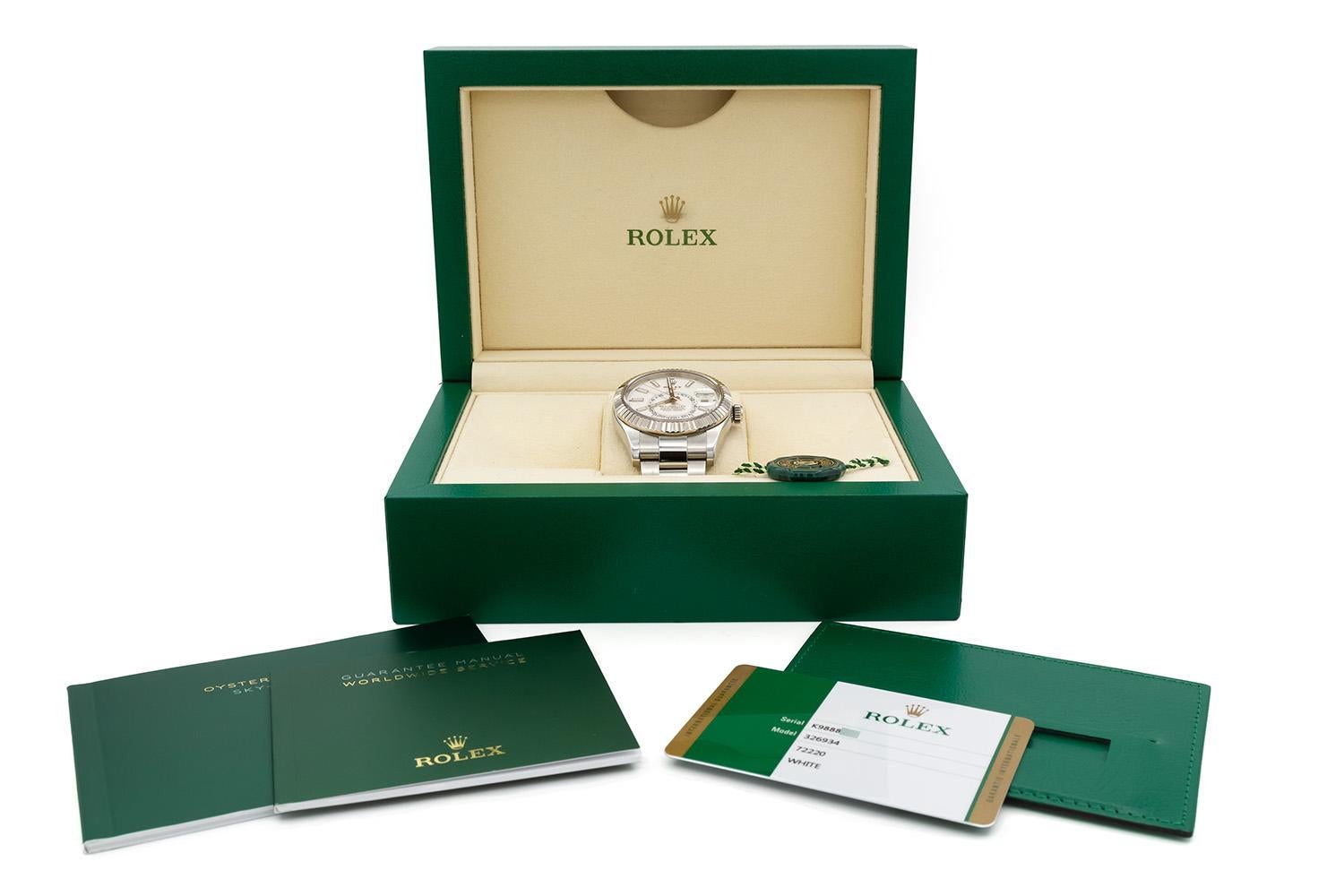 2020 Rolex Sky-Dweller Stainless Steel White Dial 42mm Oyster Box Papers 326934 3