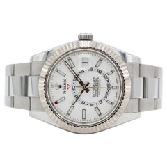 Rolex Sky-Dweller Edelstahl Weißes Zifferblatt 42mm Oyster Box Papiere 326934, 2020