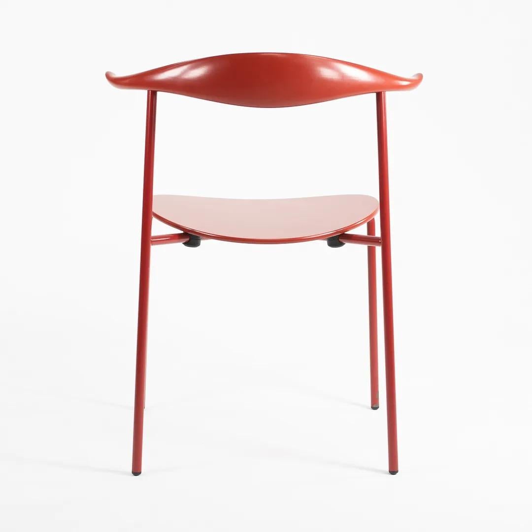 2020 Set of Four CH88T Dining Chairs by Hans Wegner for Carl Hansen in Red For Sale 3