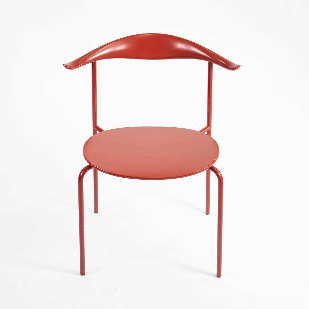 2020 Set of Four CH88T Dining Chairs by Hans Wegner for Carl Hansen in Red For Sale 4