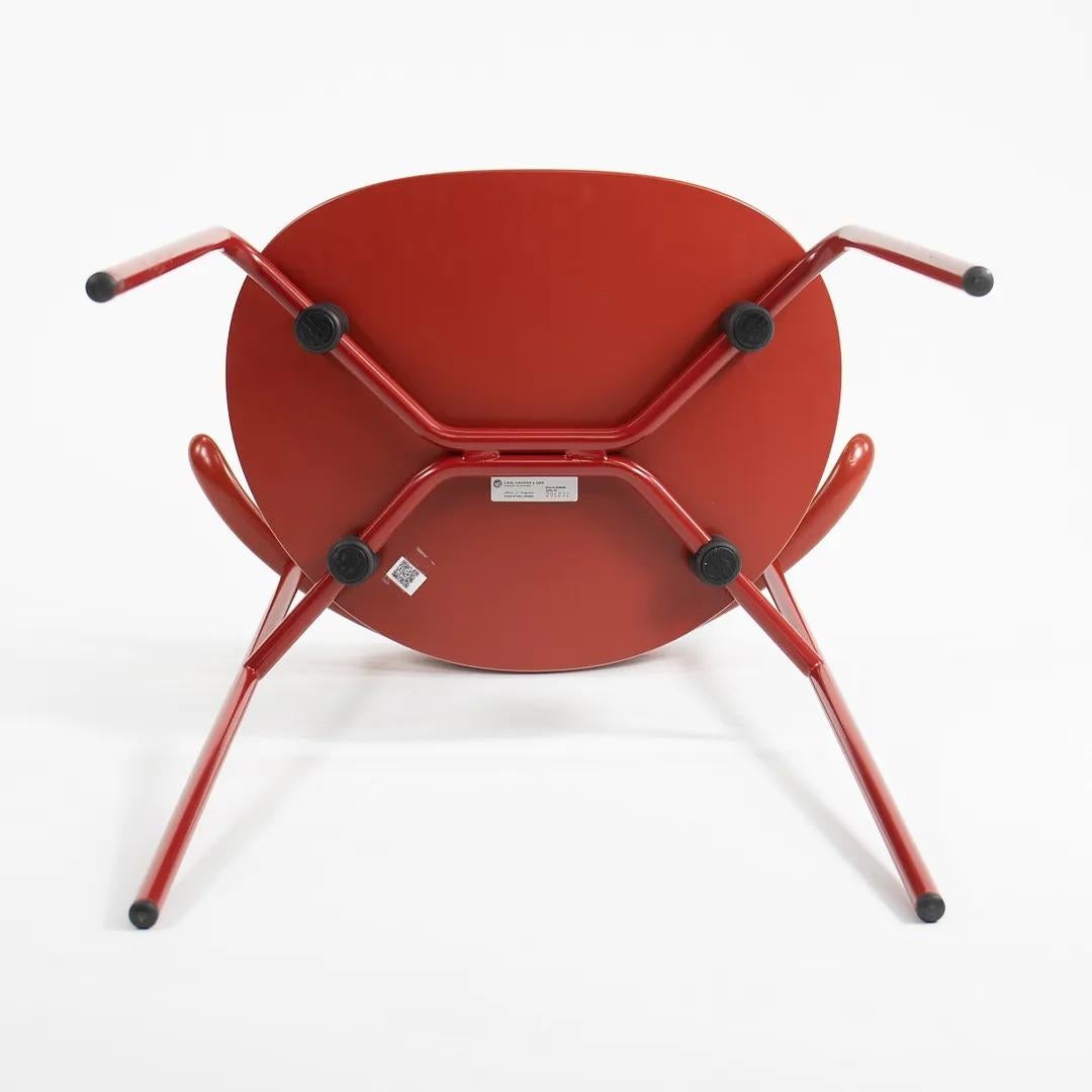 2020 Ensemble de quatre chaises de salle à manger CH88T par Hans Wegner pour Carl Hansen en rouge Bon état - En vente à Philadelphia, PA