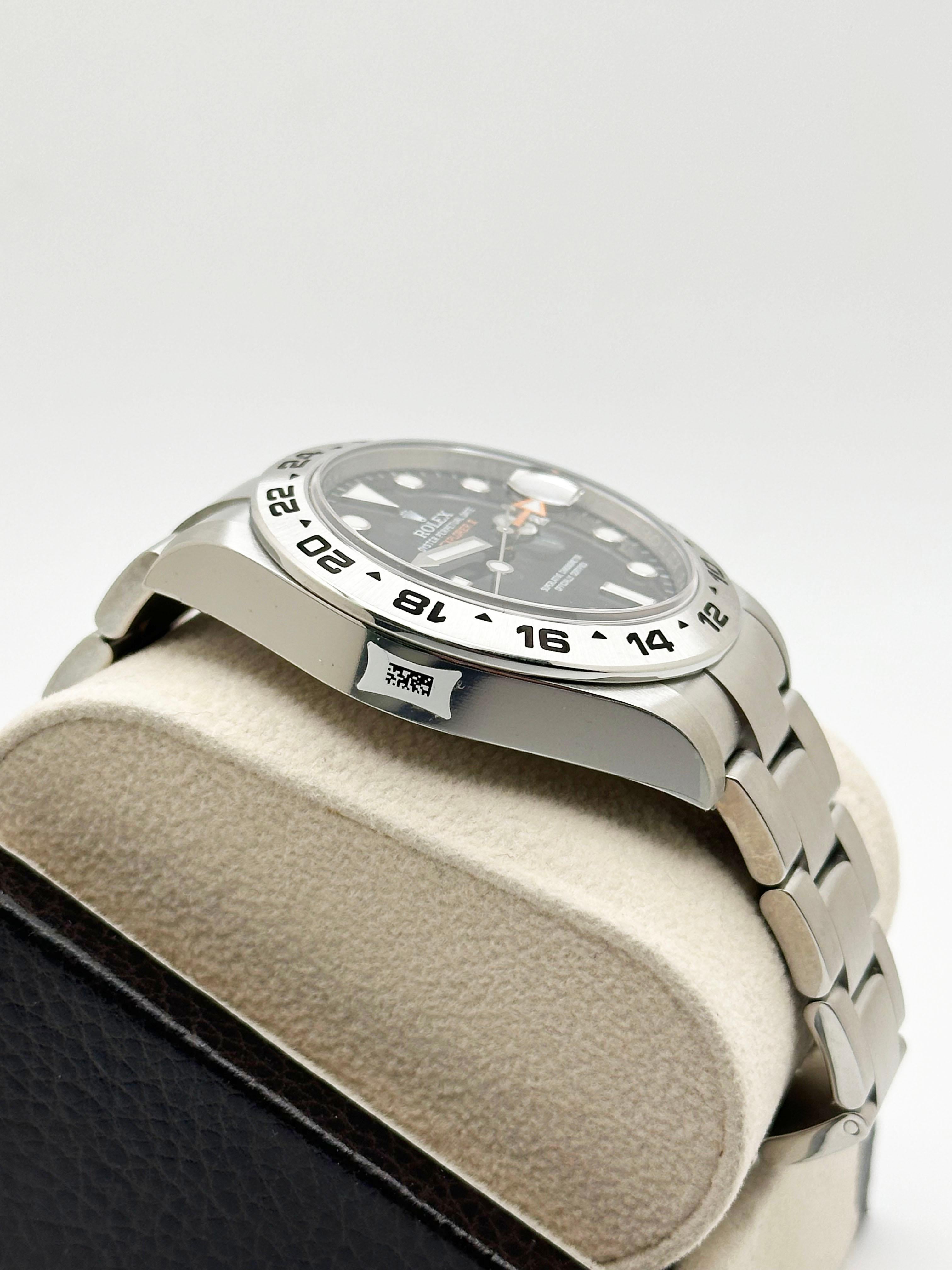 2020 STICKERS Rolex Explorer II 216570 42mm Quadrante Nero Acciaio Inox Carta Scatola in vendita 1