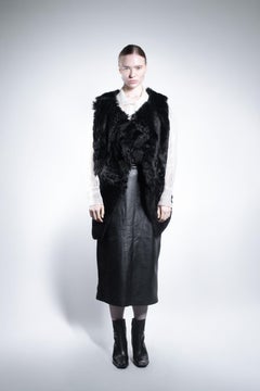 2020 Swiss Reversible Black Sheep Fur Vest Les Fourrures Atelier Boutique Genève