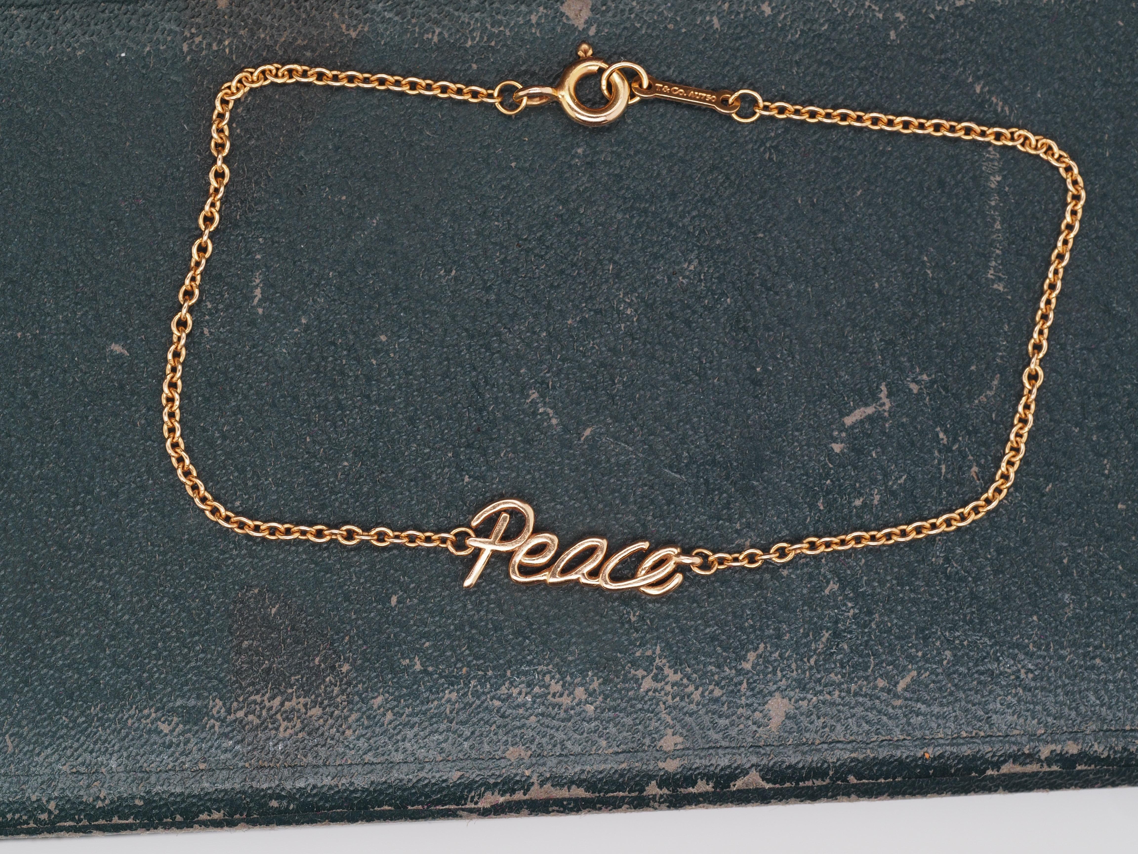 tiffany peace sign bracelet