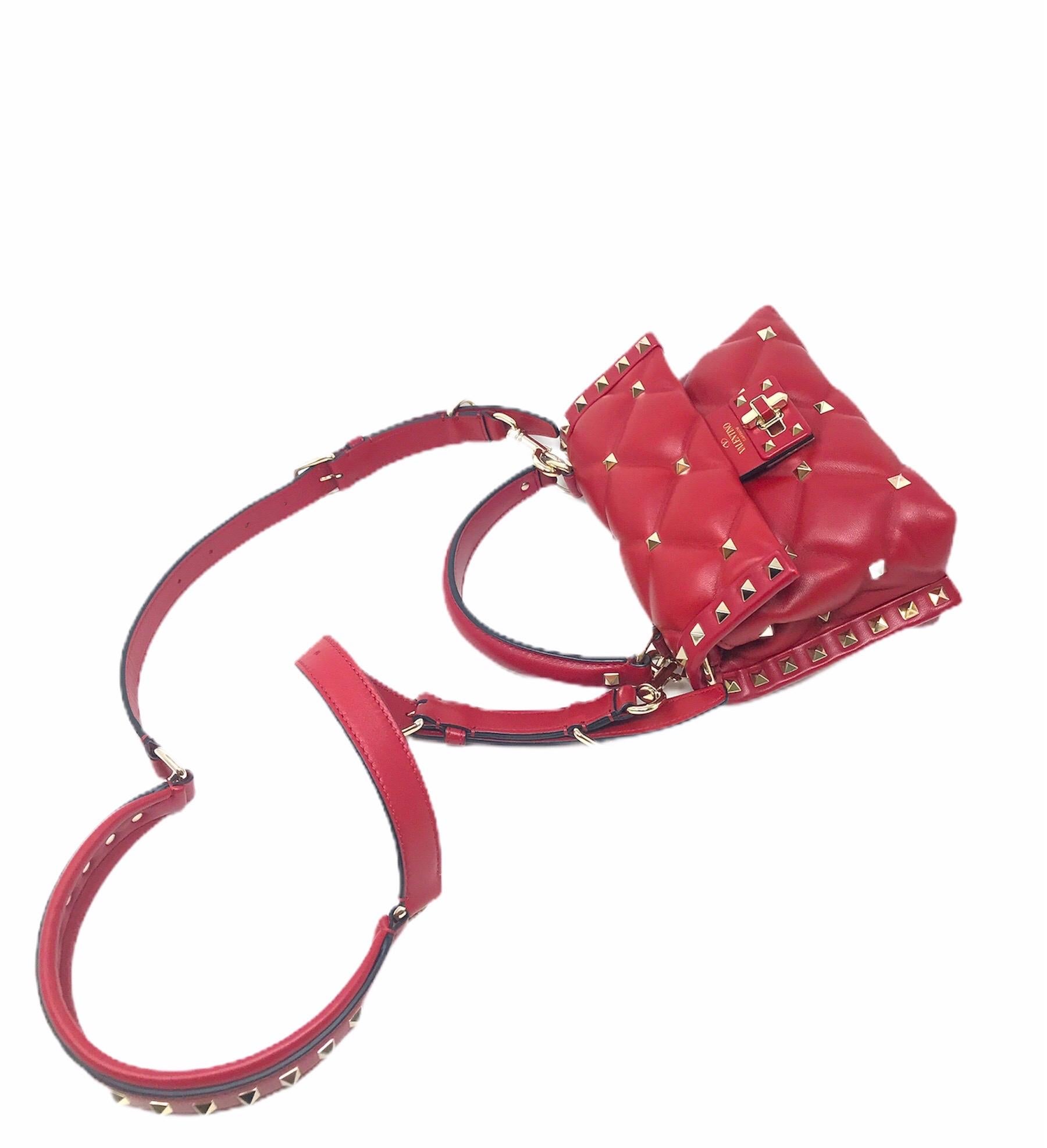 Pink 2020 VALENTINO Candy Stud Small Bag 