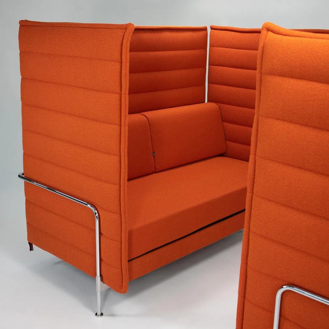 Modern 2020 Vitra Alcove Seating by Ronan and Erwan Bouroullec in Orange Fabric For Sale