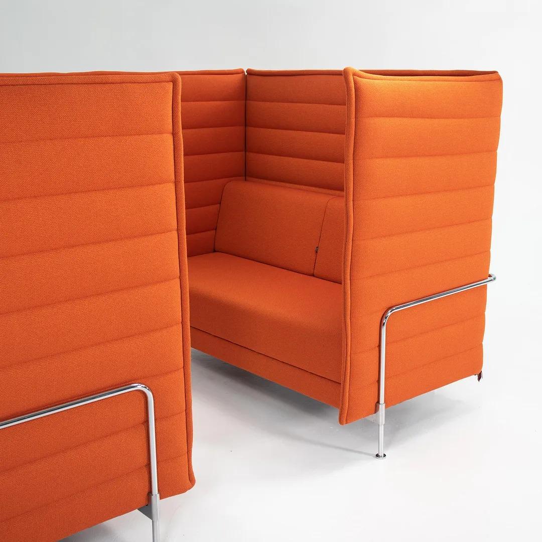 German 2020 Vitra Alcove Seating by Ronan and Erwan Bouroullec in Orange Fabric For Sale