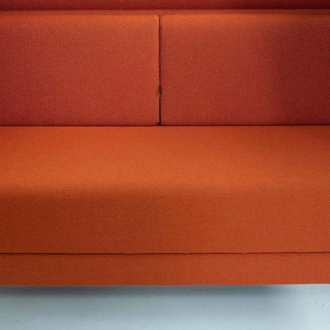 2020 Vitra Alcove Seating by Ronan and Erwan Bouroullec in Orange Fabric In Good Condition For Sale In Philadelphia, PA