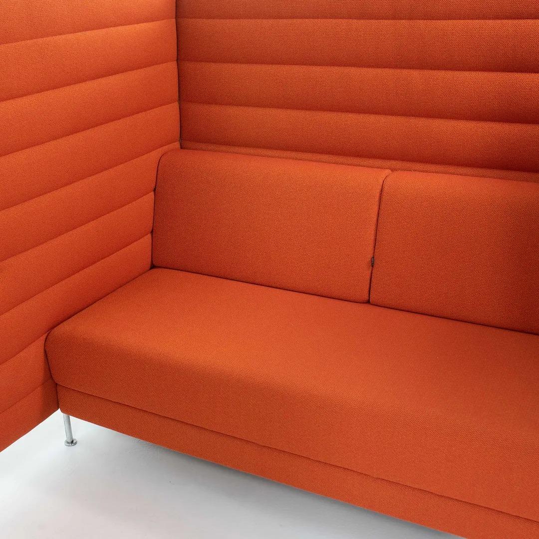 Acier 2020 Vitra Alcove Seating by Ronan and Erwan Bouroullec in Orange Fabric (Siège Alcove 2020 de Ronan et Erwan Bouroullec en tissu orange) en vente