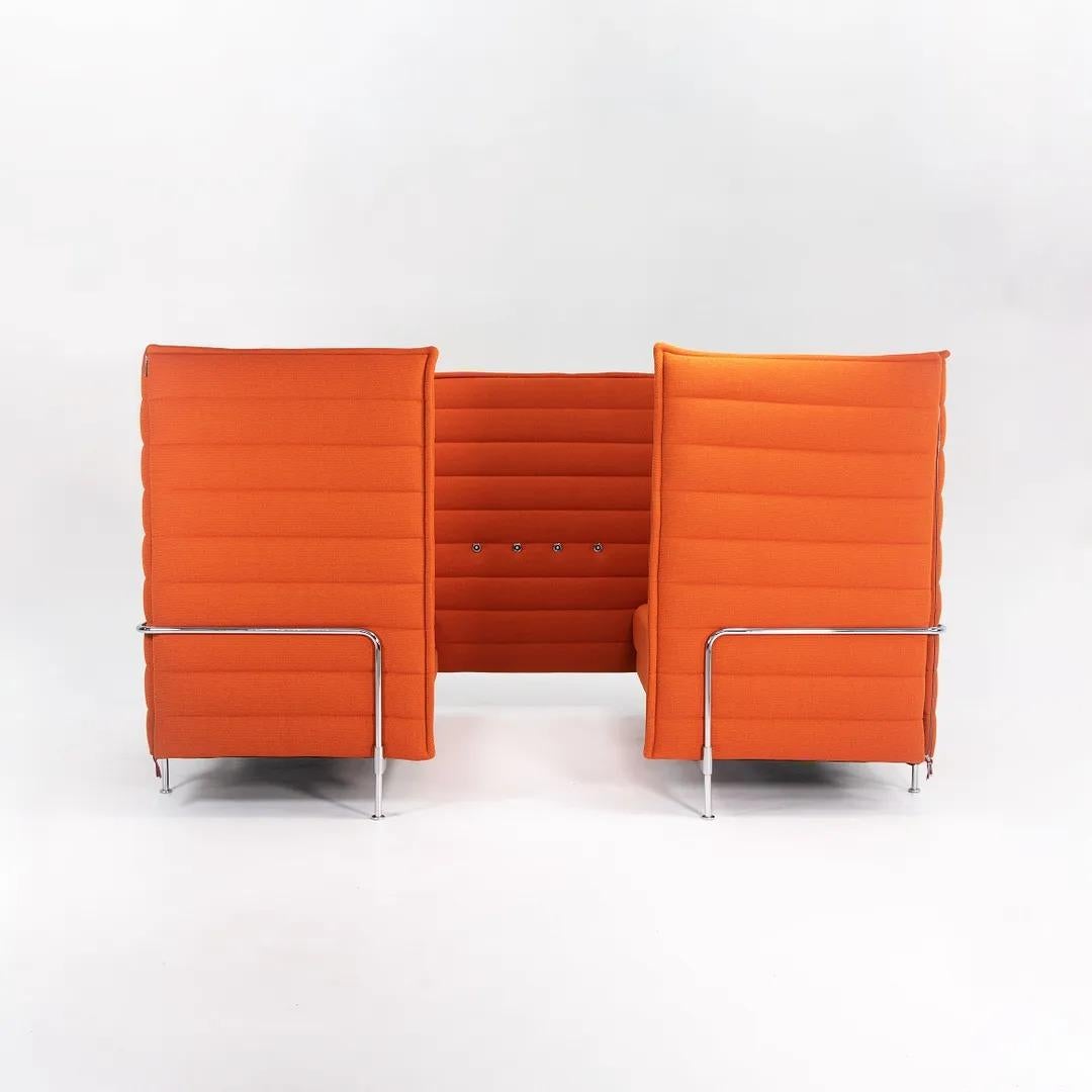 2020 Vitra Alcove Seating by Ronan and Erwan Bouroullec in Orange Fabric (Siège Alcove 2020 de Ronan et Erwan Bouroullec en tissu orange)