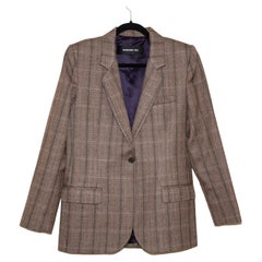 Giacca a quadri in lana e seta anni 2020 di Barbara Bui Taglia IT 44 Vestibilità IT 44