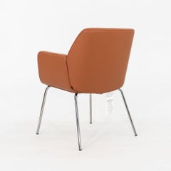 2020s Brian Kane for Coalesse Bindu Guest / Dining Chair in Cognac Leather