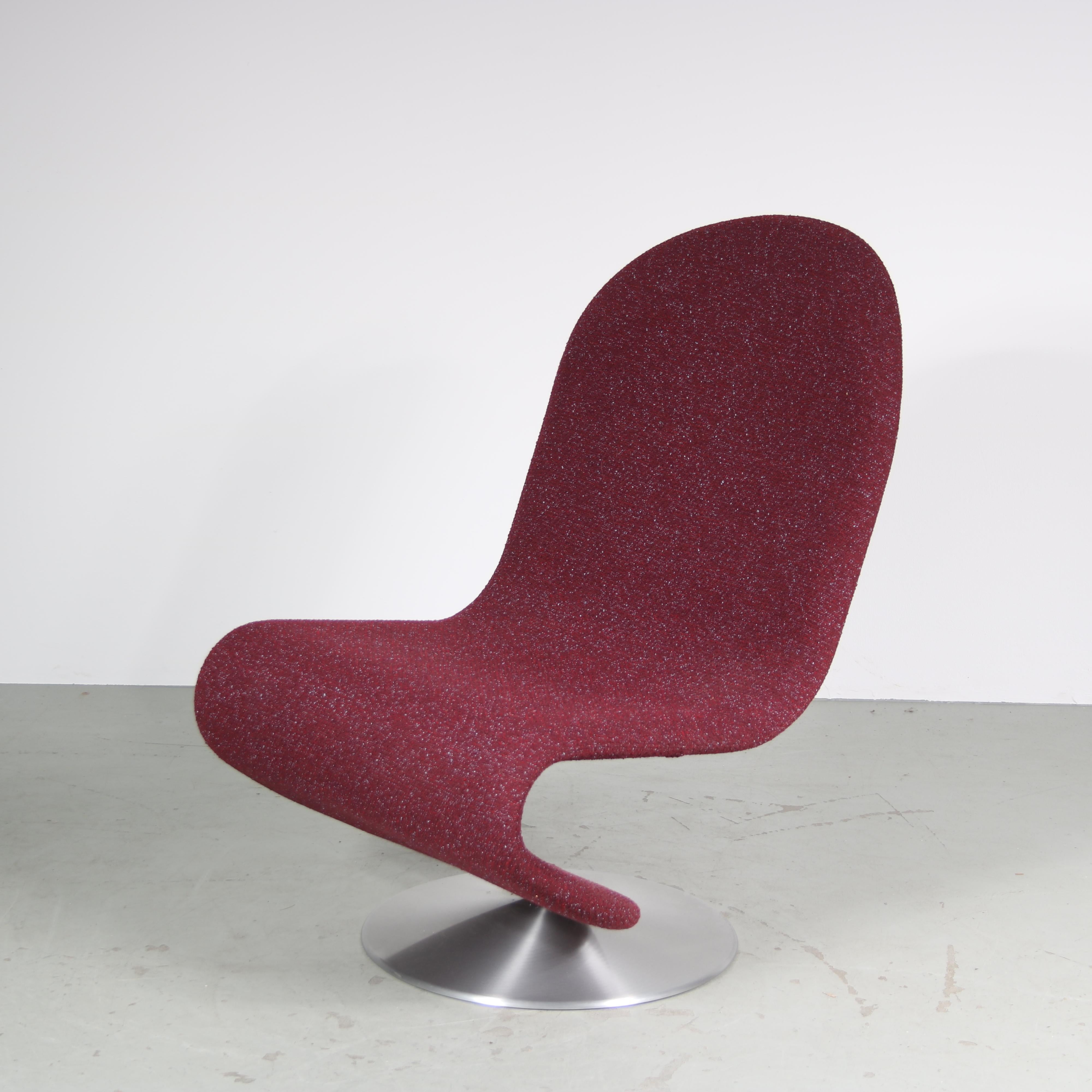 European 2020s Edition of 1970s 1-2-3 Chair by Verner Panton for VerPan, Denmark For Sale