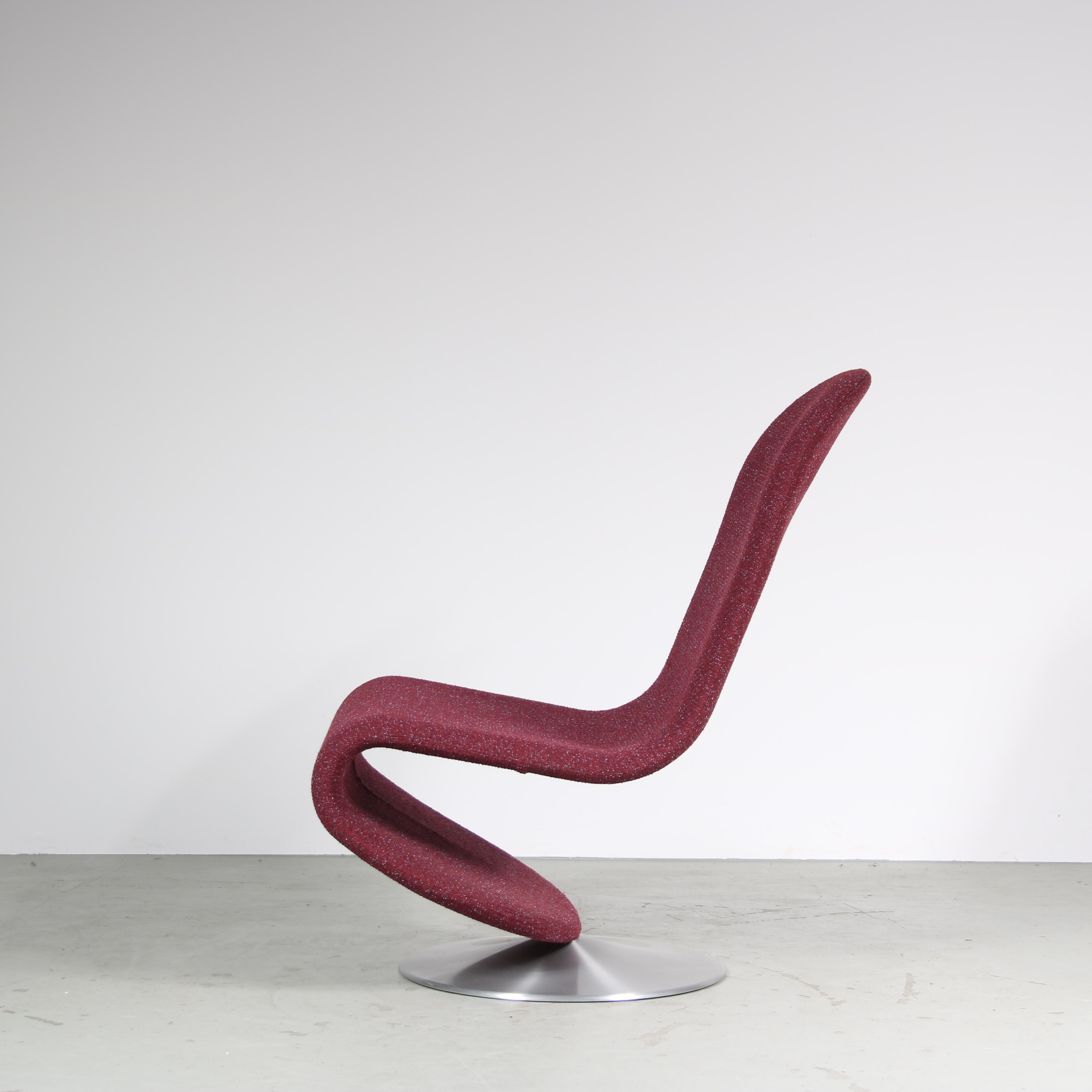 2020s Edition of 1970s 1-2-3 Chair by Verner Panton for VerPan, Denmark In Good Condition For Sale In Amsterdam, NL