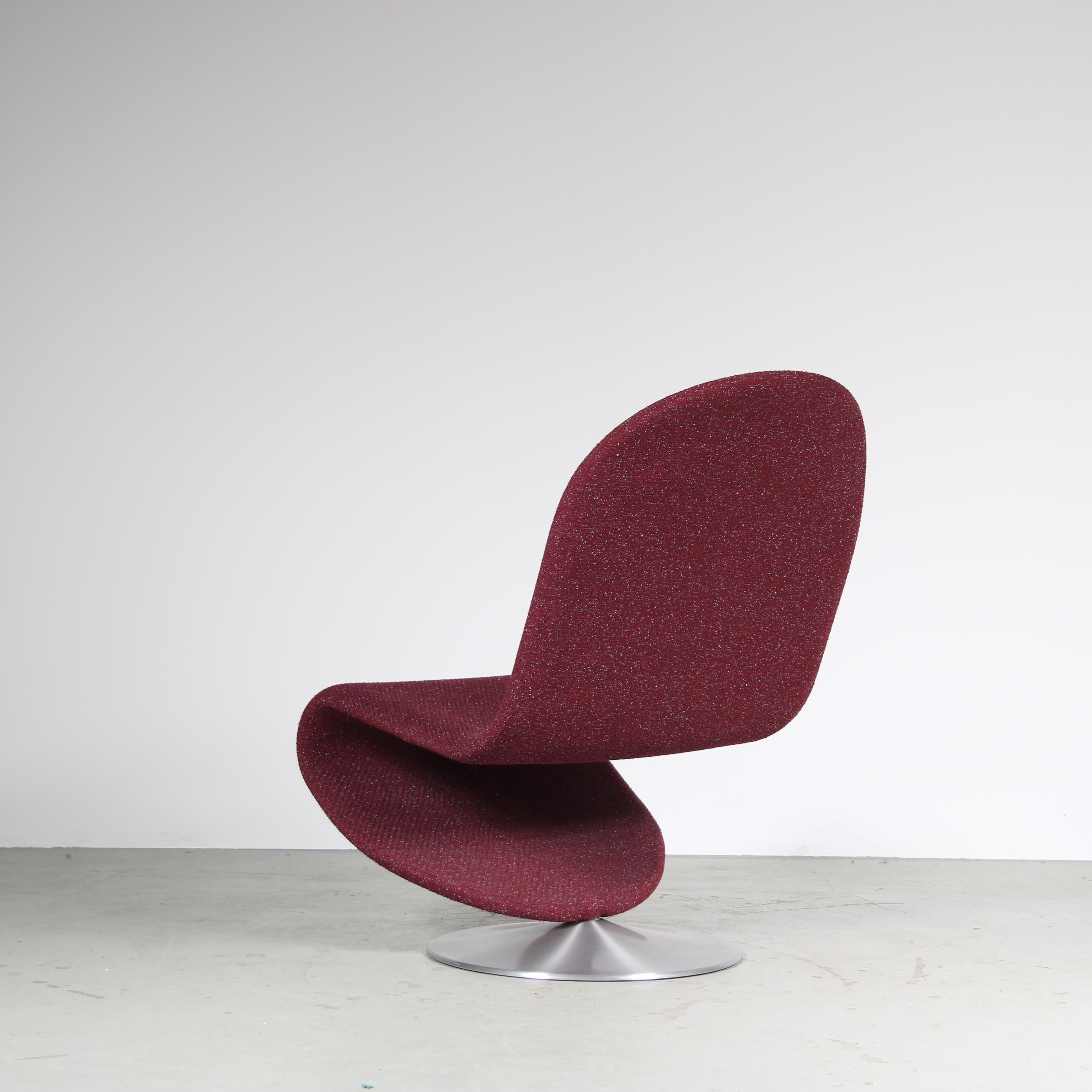 Late 20th Century 2020s Edition of 1970s 1-2-3 Chair by Verner Panton for VerPan, Denmark For Sale