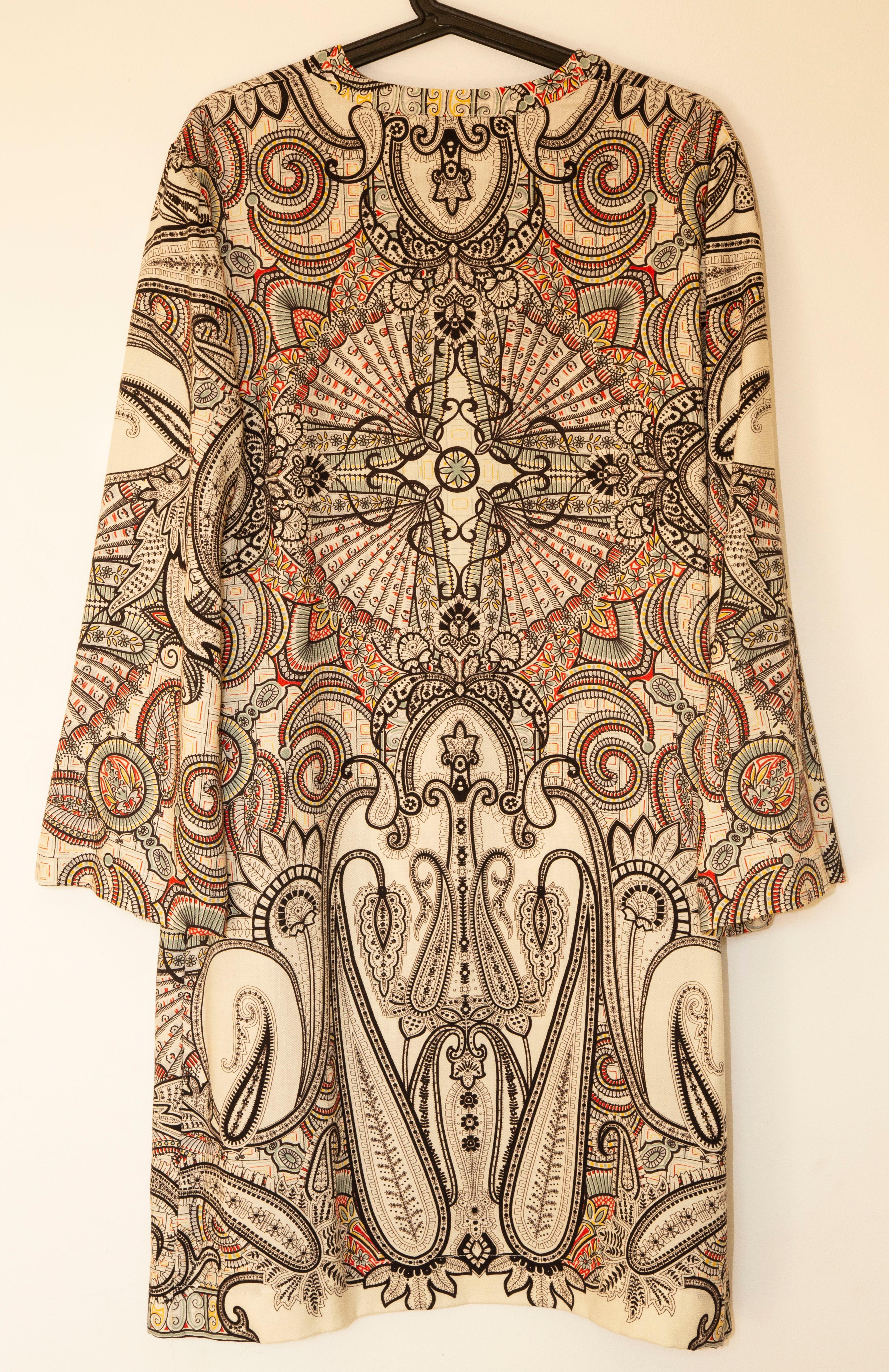 Robe mi-longue en laine et soie ETRO des années 2020 Taille IT 44 Excellent état - En vente à Arnhem, NL