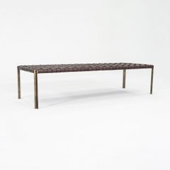 2020s Gratz / Laverne TG-18 Large Bench in Bronze with Dark Brown Leather