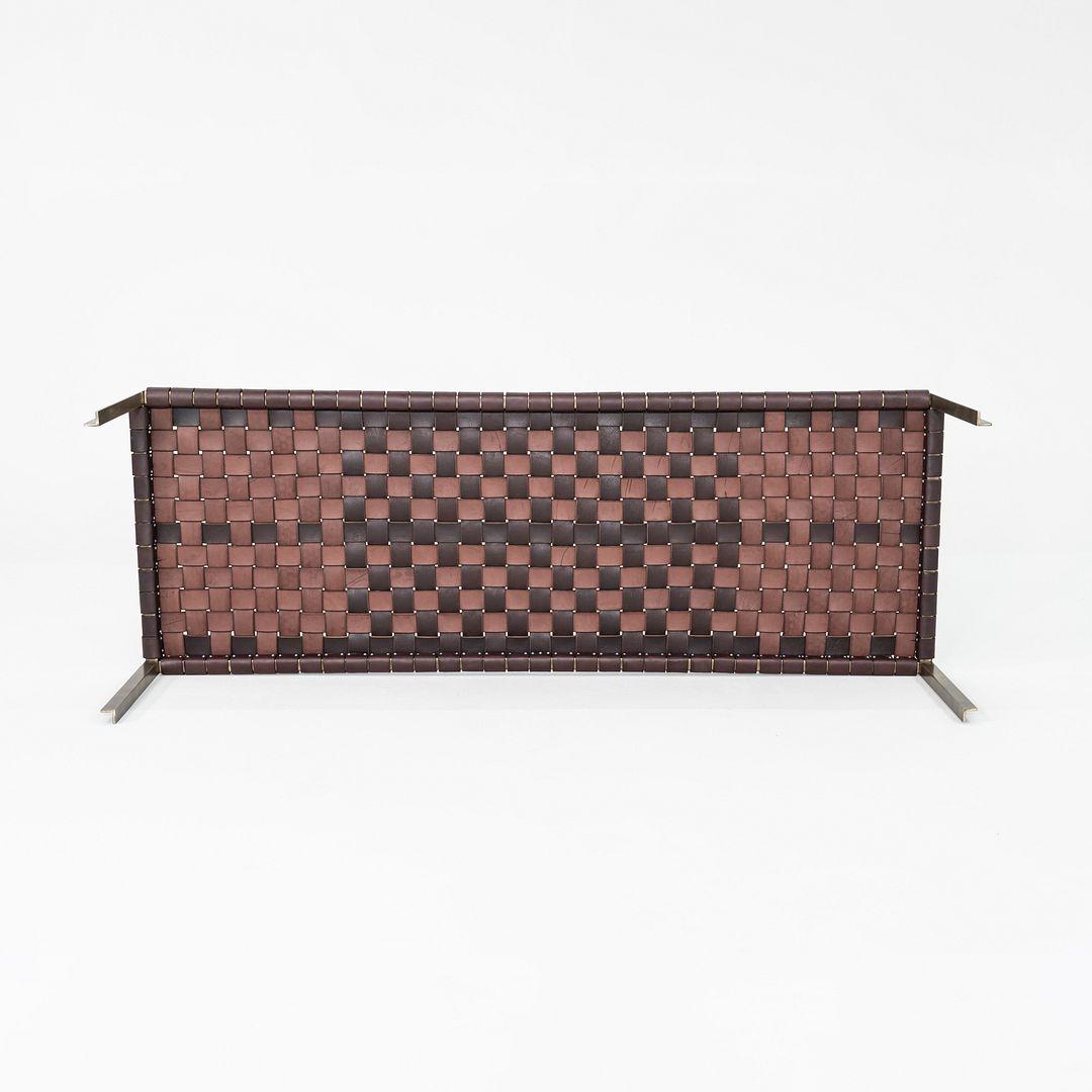 2020s Gratz / Laverne TG-18 Large Bench in Bronze with Dark Brown Leather en vente 2