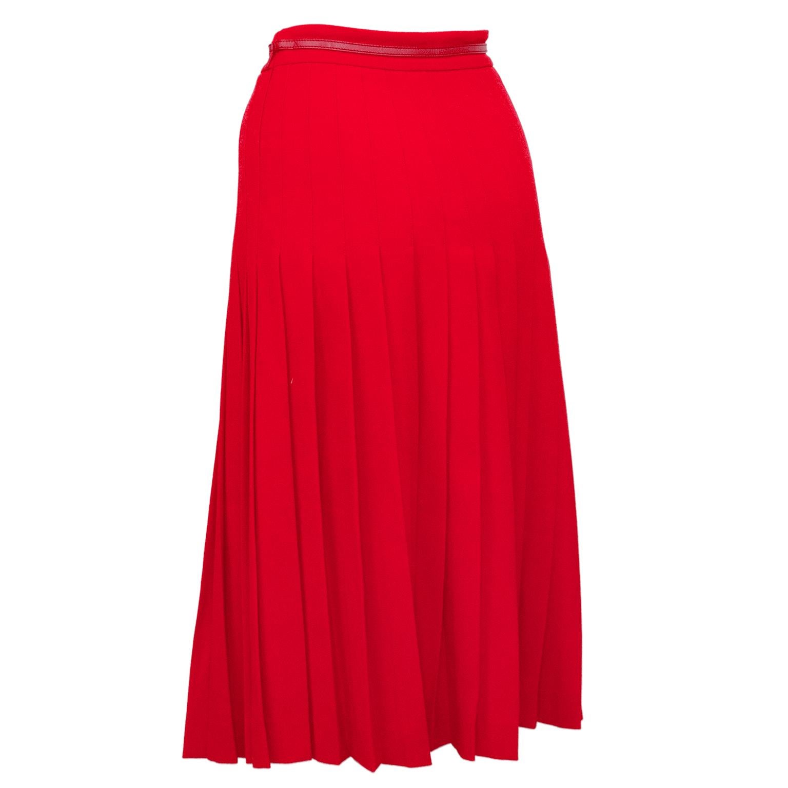 gucci red skirt