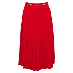 2020's Gucci Red Pleated Skirt 