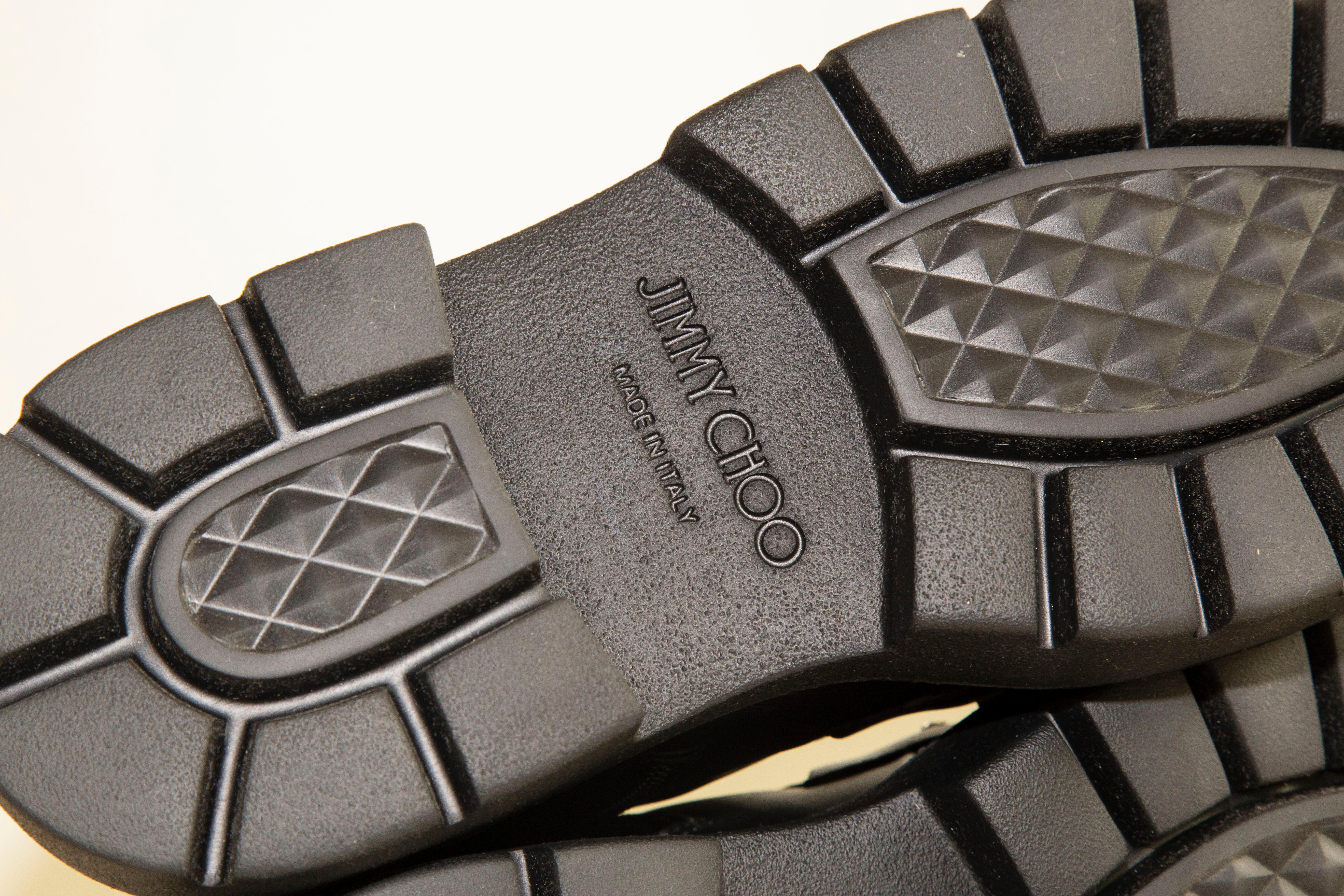 2020s Jimmy Choo Botines de piel negra en venta 1