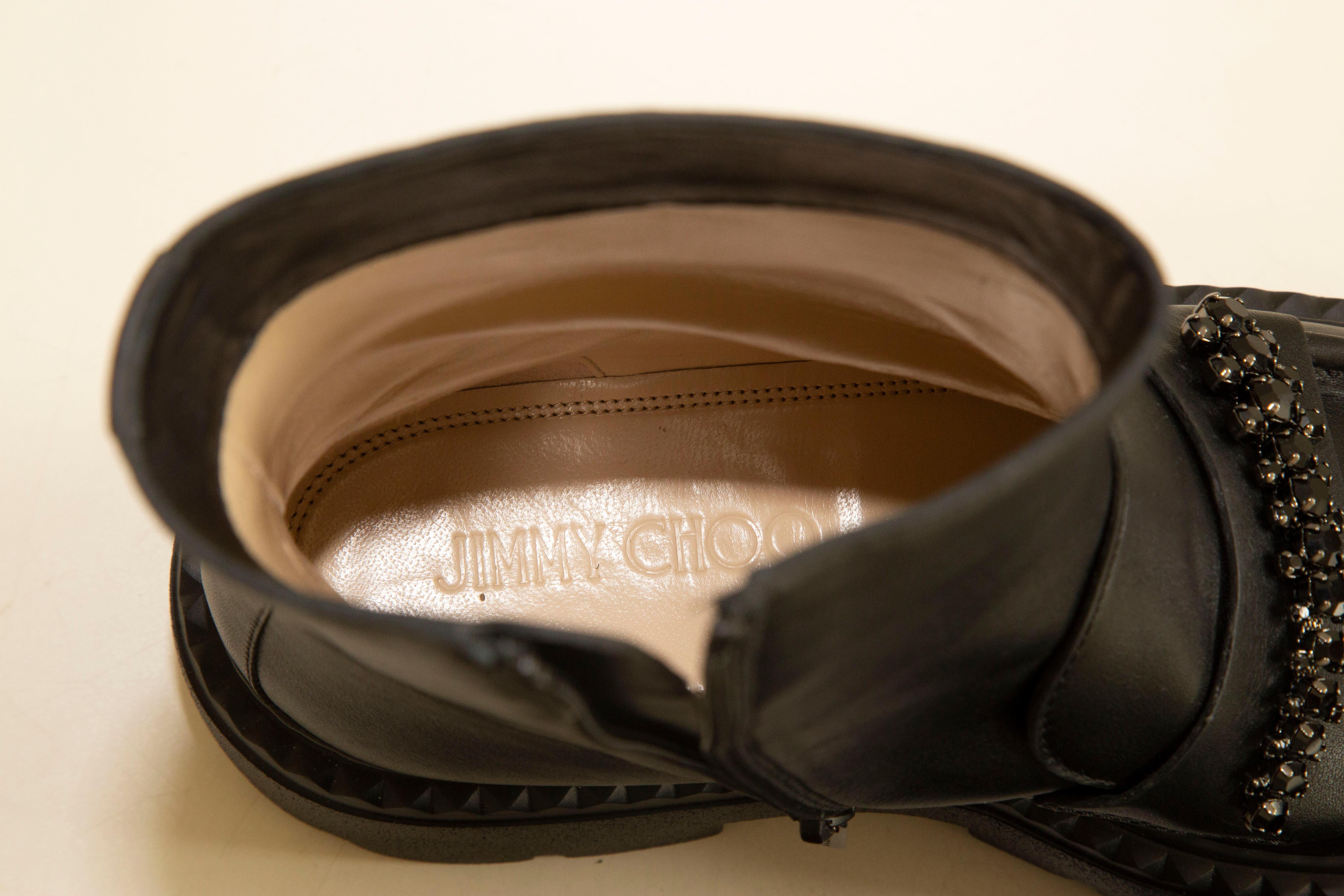 2020s Jimmy Choo Botines de piel negra en venta 4