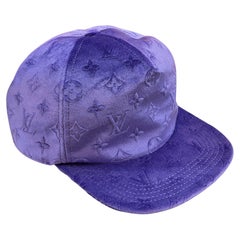 New LOUIS VUITTON Monogram Velvet Cap Violet Unisex 58