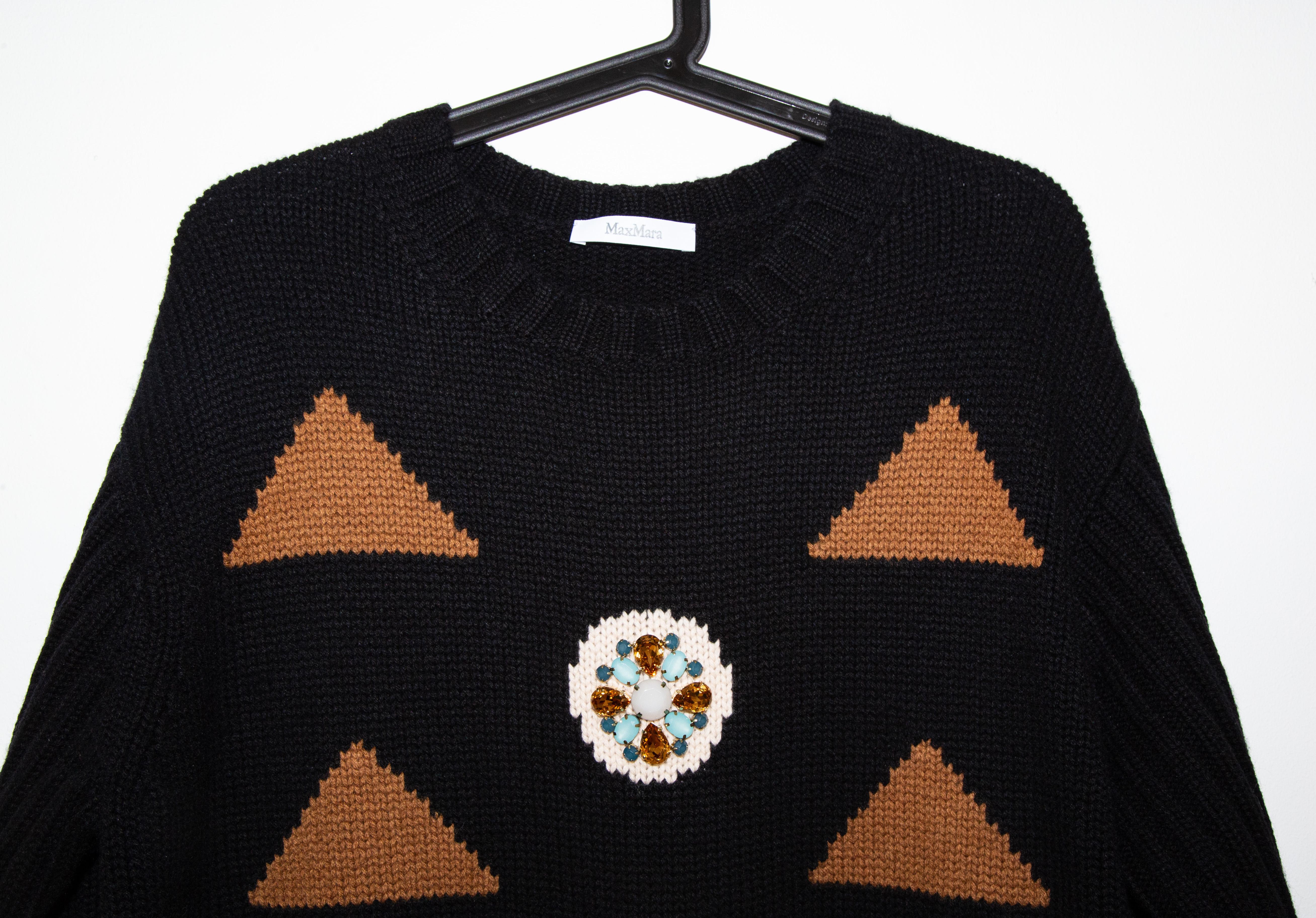 2020s Max Mara Maracas Minikleid aus Wolle und Kaschmir (Schwarz) im Angebot