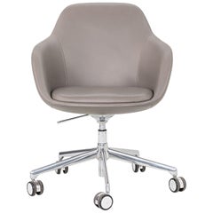 2020s Noe Duchaufour-Lawrance for Bernhardt Design Chantal Desk Chair in Leather