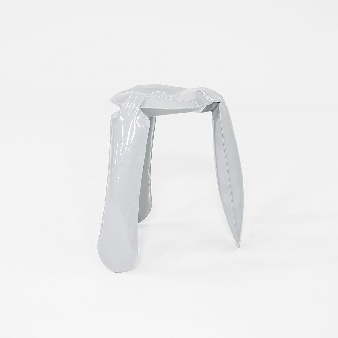 2020s Oskar Zieta para Zieta Plopp Taburete bajo en gris 10x Disponible Acero en venta