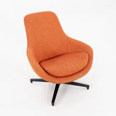 2020s Pair of Naoto Fukasawa for Geiger Saiba Lounge Chairs in Orange Fabric