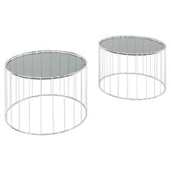 2020s Pair of Rodolfo Dordoni for Minotti Caulfield Glass Coffee Tables