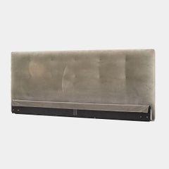 2020s Rodolfo Dordoni Minotti Andersen Quilt King Headboard, Grey / Green Fabric