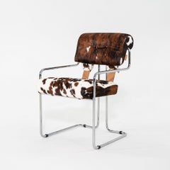 2020s Set of Four Guido Faleschini for i4 Mariani Cowhide Leather Armchairs