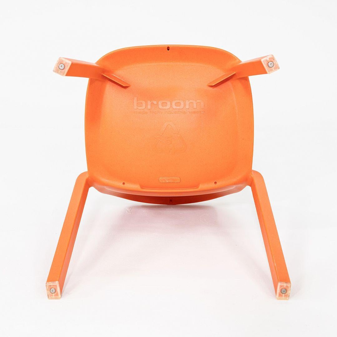 2020s Set of Six Philippe Starck for Emeco Broom Stacking Chairs in Orange en vente 3