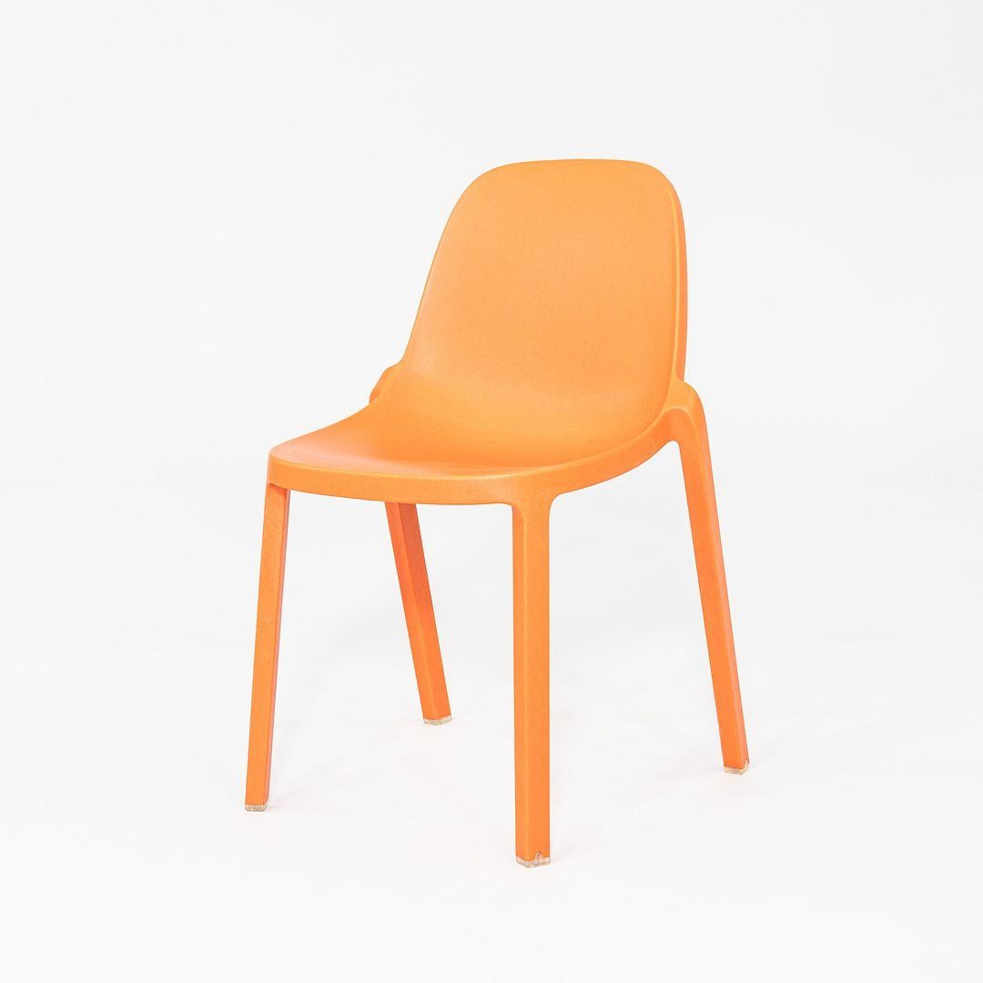 Américain 2020s Set of Six Philippe Starck for Emeco Broom Stacking Chairs in Orange en vente