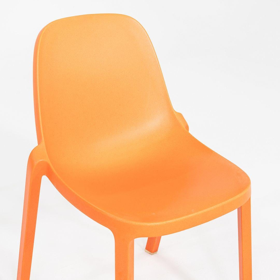 2020s Set of Six Philippe Starck for Emeco Broom Stacking Chairs in Orange en vente 2