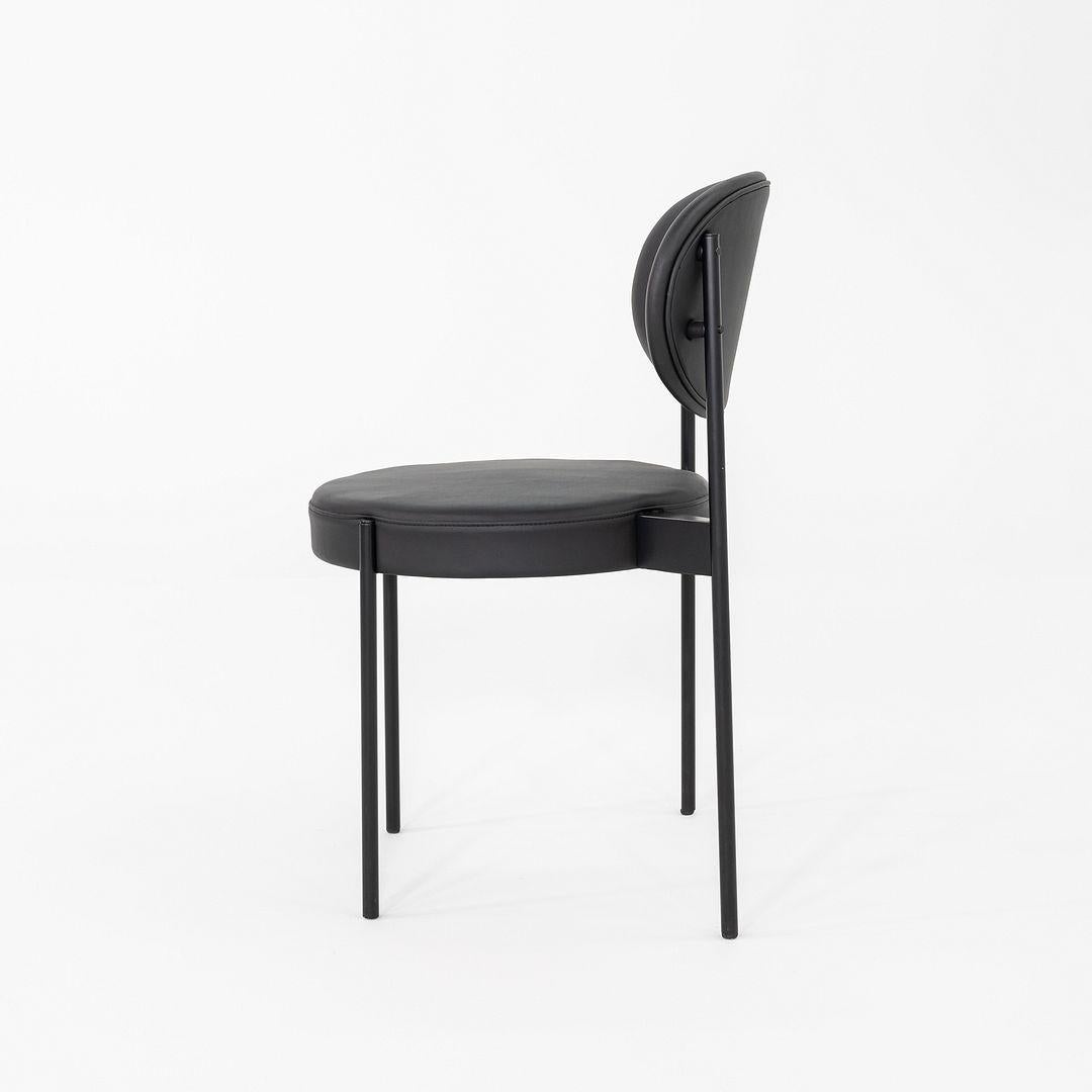 Moderno Set di dieci sedie da pranzo Verner Panton per Verpan Serie 430 in pelle del 2020 in vendita