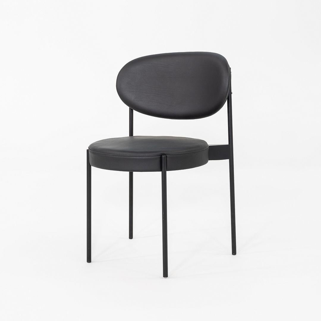 Danese Set di dieci sedie da pranzo Verner Panton per Verpan Serie 430 in pelle del 2020 in vendita