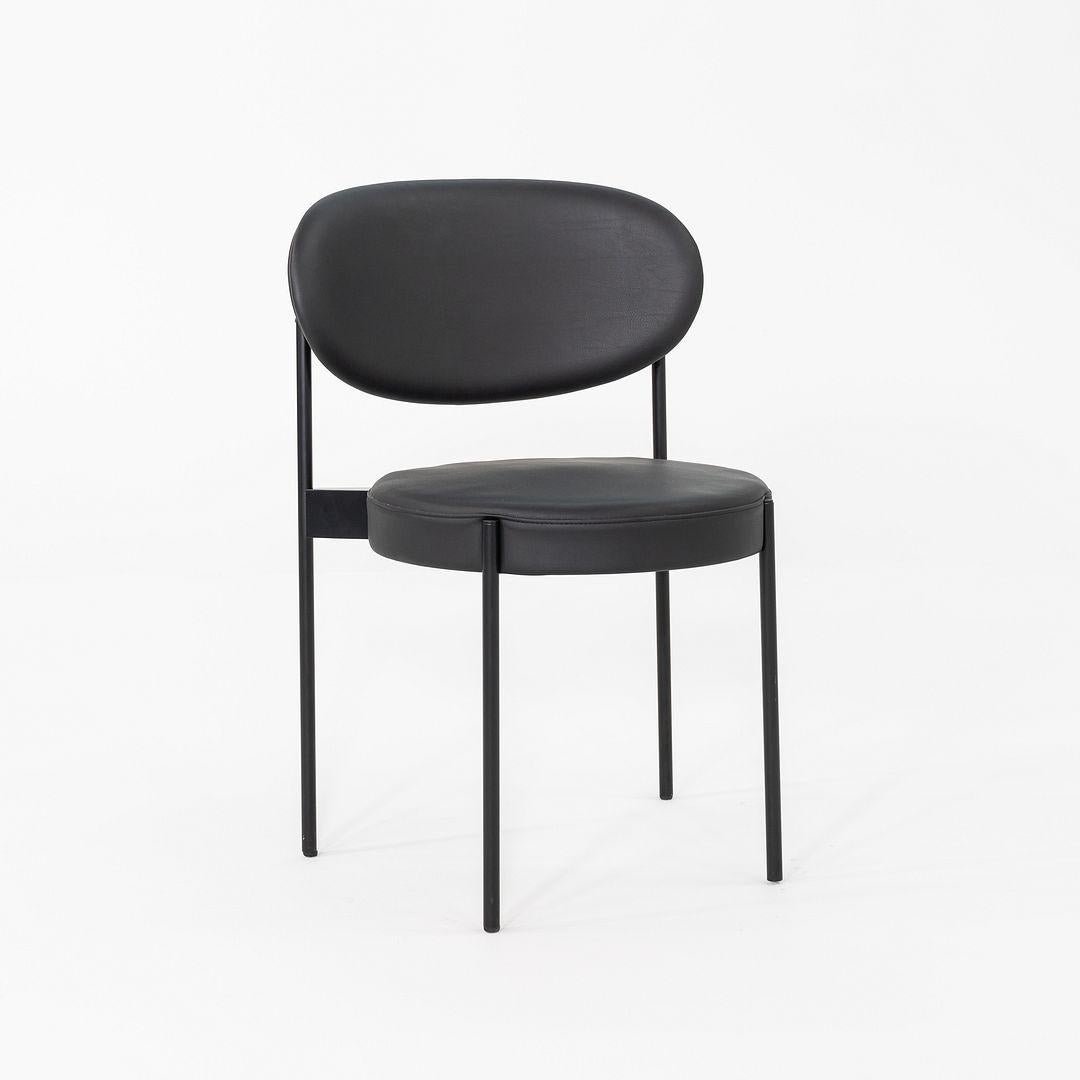 Legno Set di dieci sedie da pranzo Verner Panton per Verpan Serie 430 in pelle del 2020 in vendita