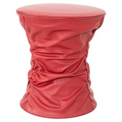 2020s Toan Nguyen for Walter Knoll Bellow Stool in Red Leather 3x Available