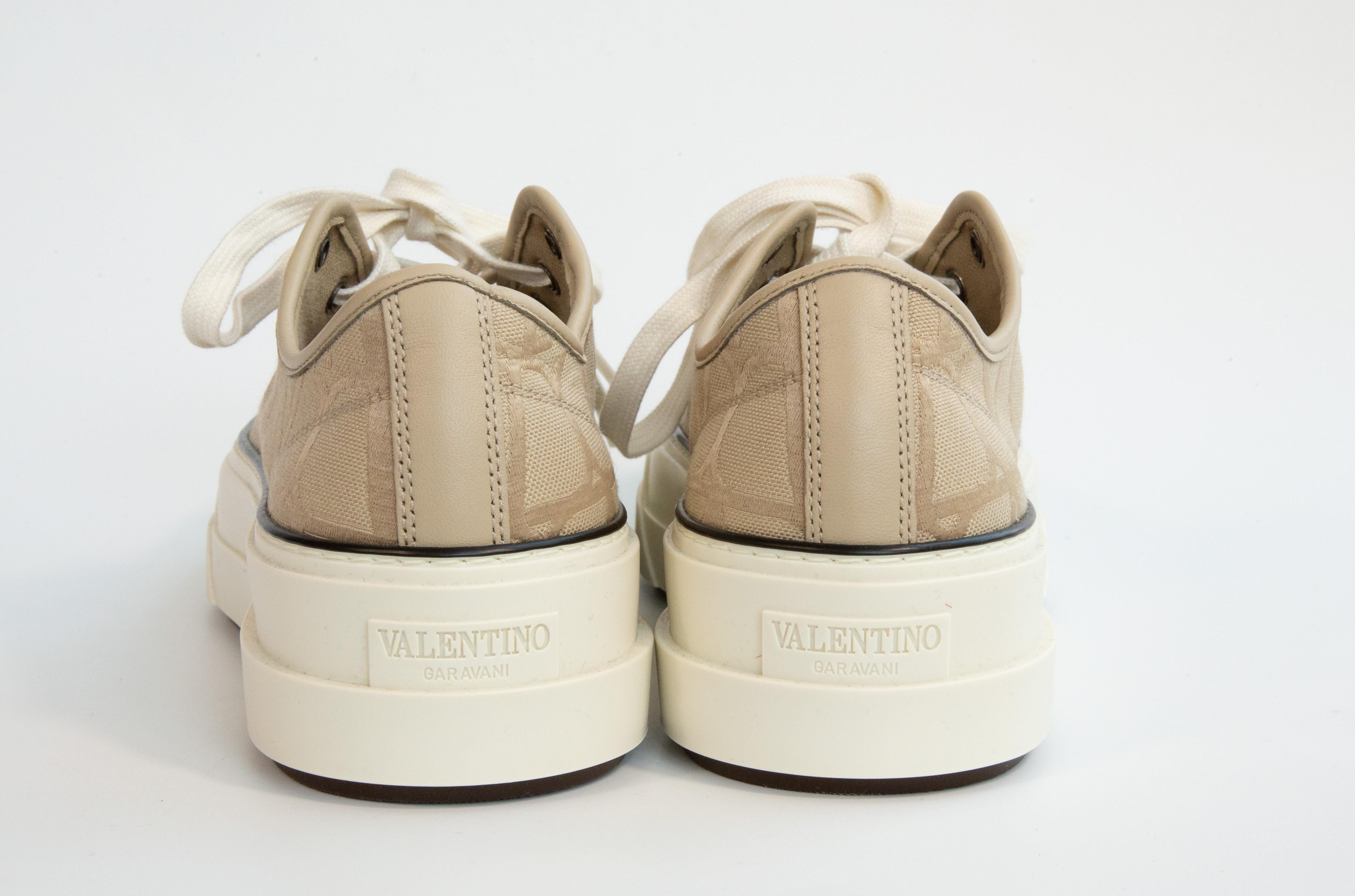 Women's 2020s Valentino Garavani Totaloop Platform Canvas Trainers For Sale