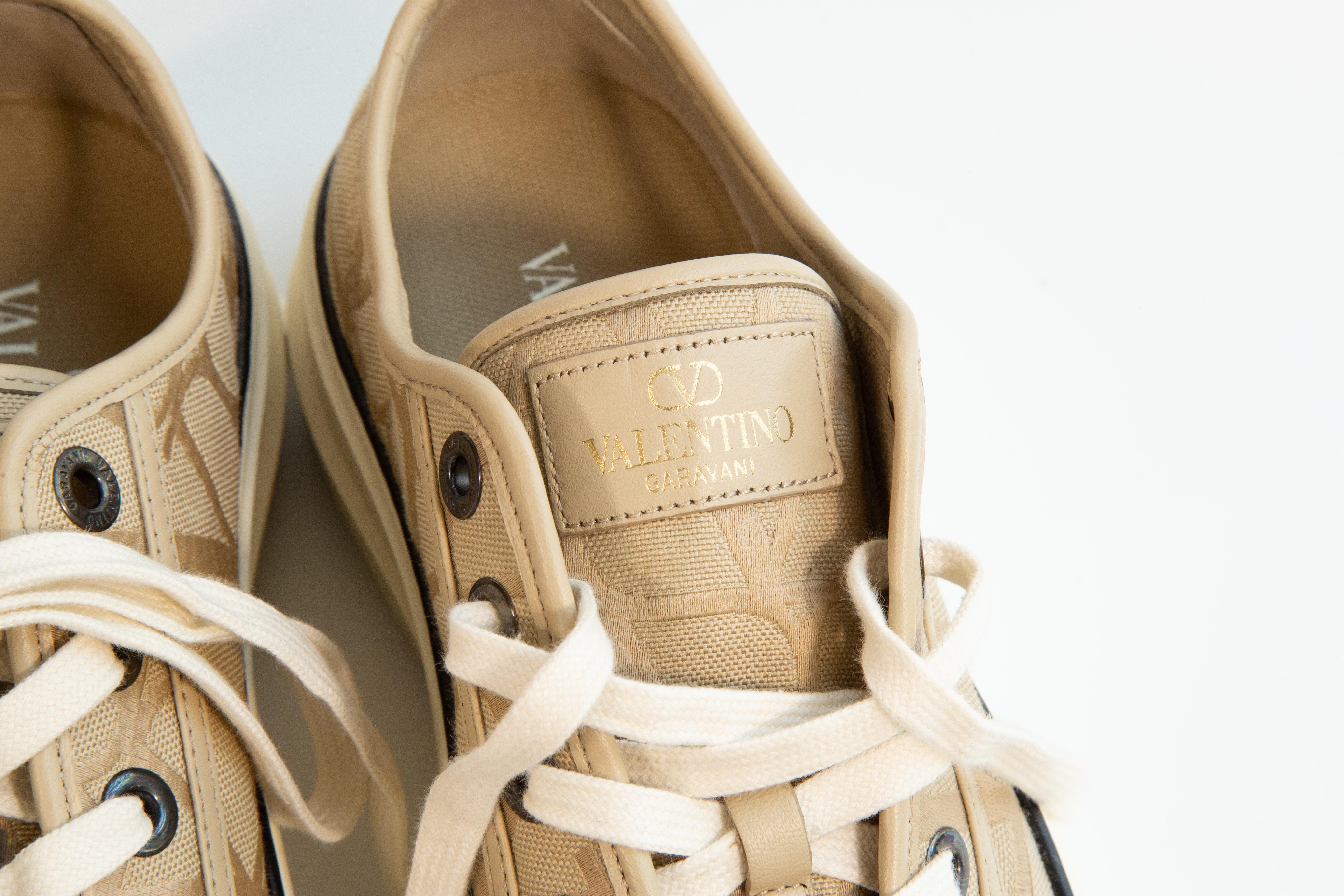 2020s Valentino Garavani Totaloop Platform Canvas Trainers For Sale 4